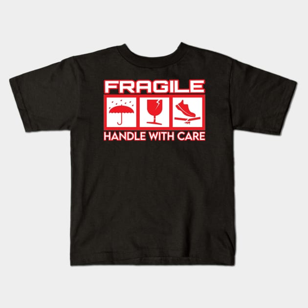 FRAGILE Kids T-Shirt by LunaSea Arts